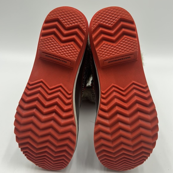 SOREL TOFINO BOOT WOMEN SIZE 7 BROWN HERRINGBONE CORDOVAN FUR WATERPROOF BOOT - Picture 6 of 10